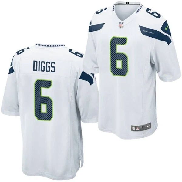 Men Seattle Seahawks #6 Quandre Diggs Nike White Game NFL Jersey->seattle seahawks->NFL Jersey